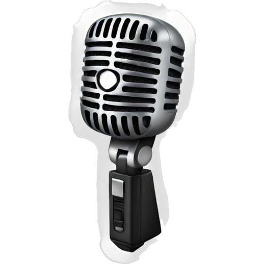 Cute microphone emoji