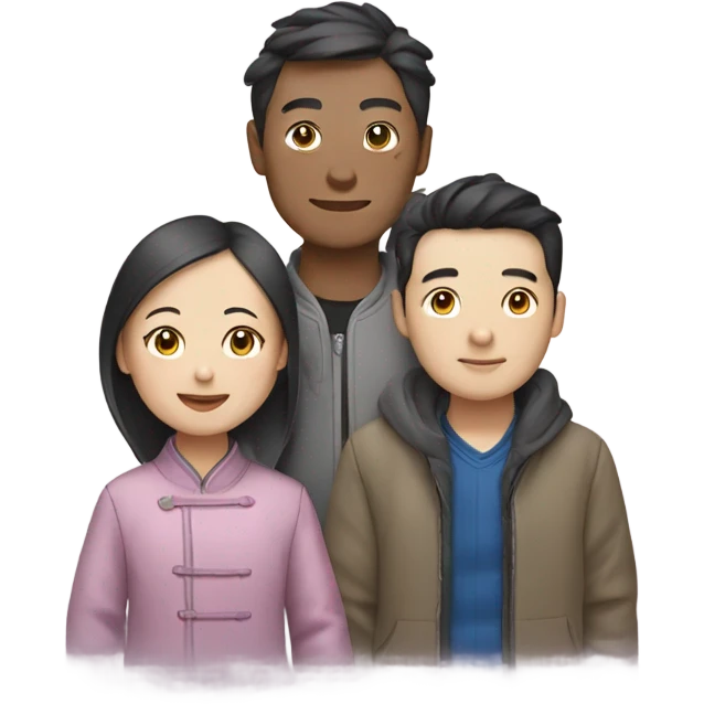 chinese siblings woman and man designers emoji