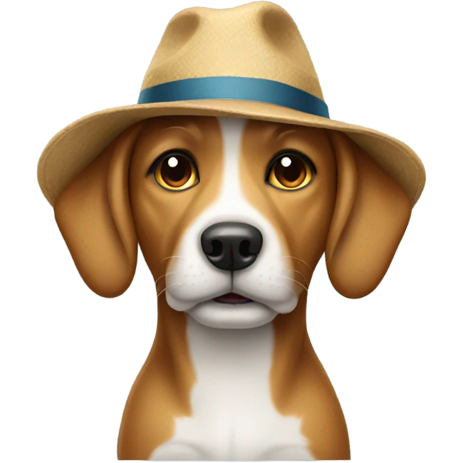 dog with hat emoji
