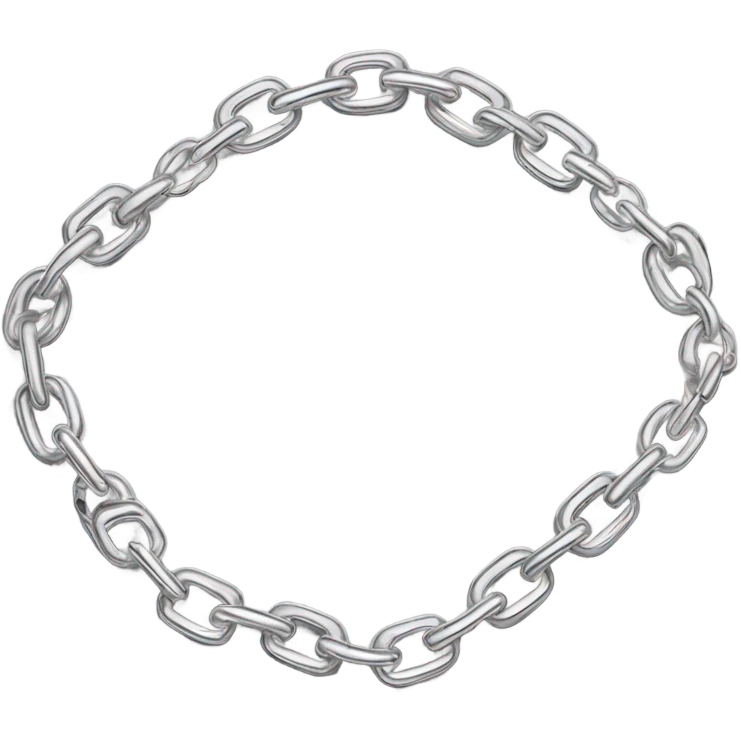 Realistic silver chain bracelet  emoji