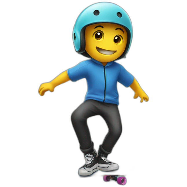 Scoot in a skate Park emoji