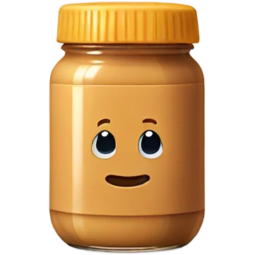 Peanut butter in aesthetic jar emoji