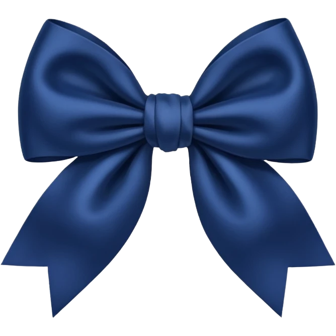 Navy blue bow emoji