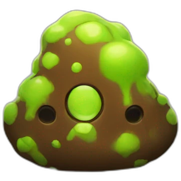 Radioactive poo emoji