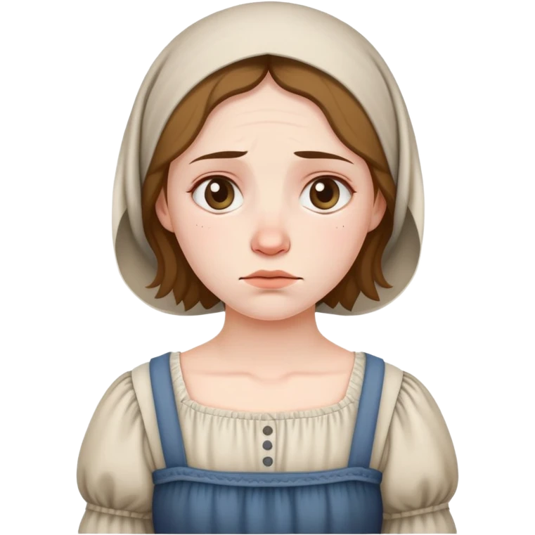 Peasant woman sad emoji