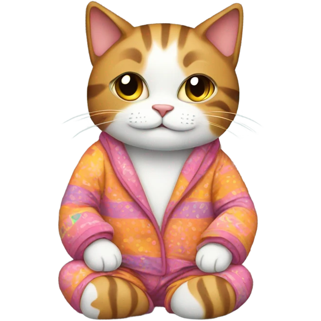 Cat wearing pajamas  emoji