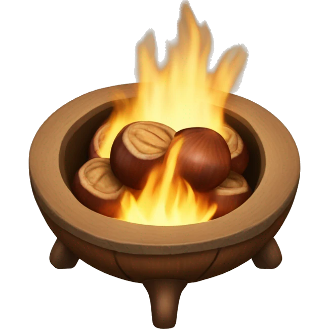 Chestnuts roasting on an open vajire  emoji