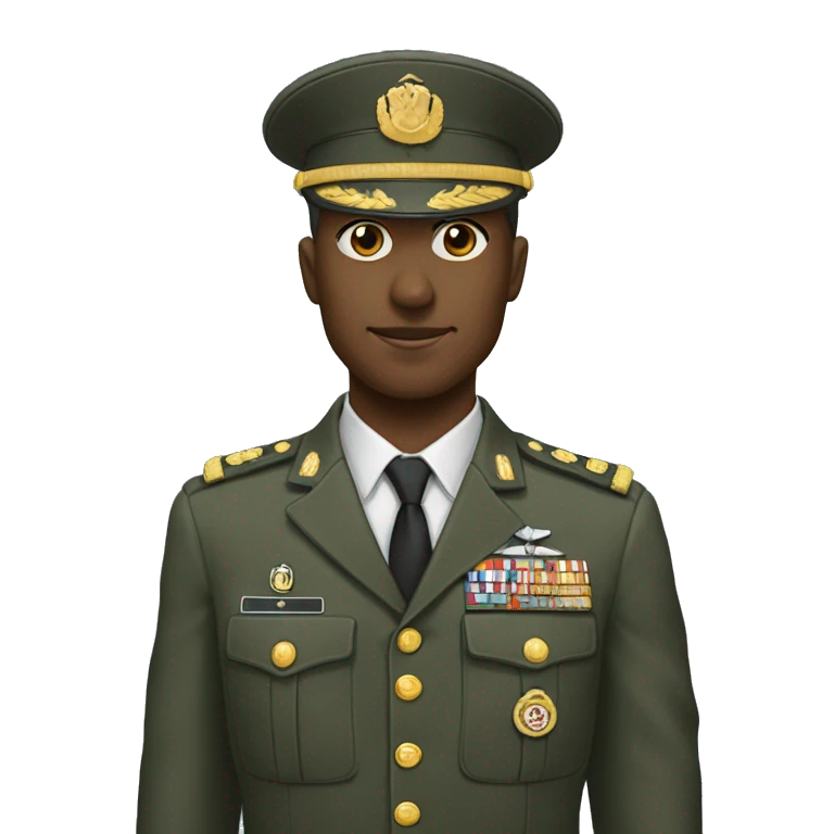 Haut gradé qui fait un salut militaire  emoji