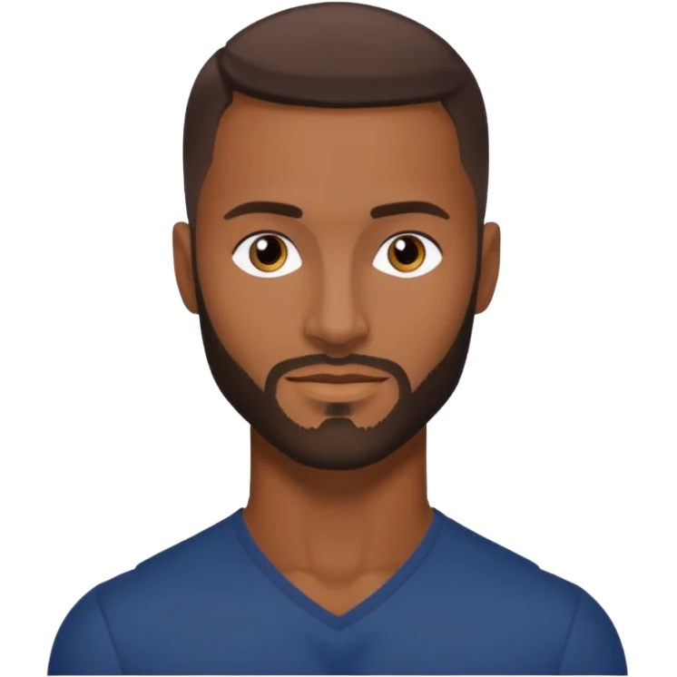Ricky Whittle with dark brown hair emoji