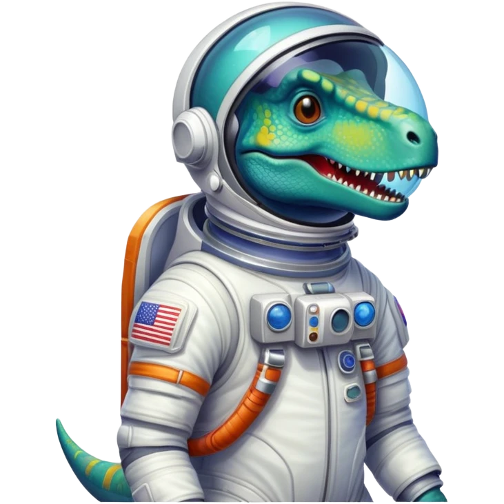 dinosour astronout emoji