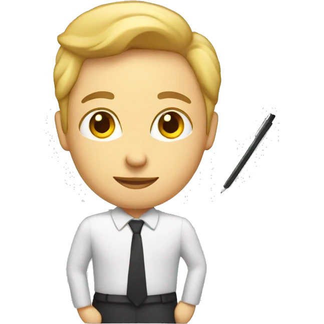 teacher with whiteboard emoji