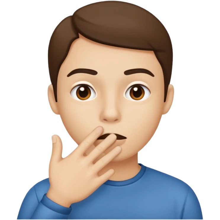 знак рукой "тише", "тшшш" у рта emoji