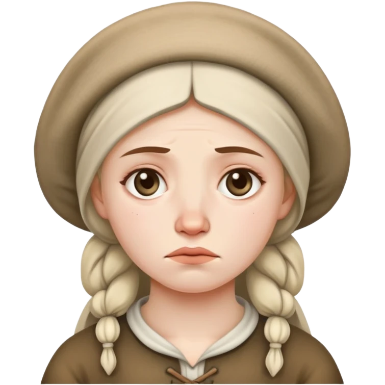 Peasant woman sad emoji