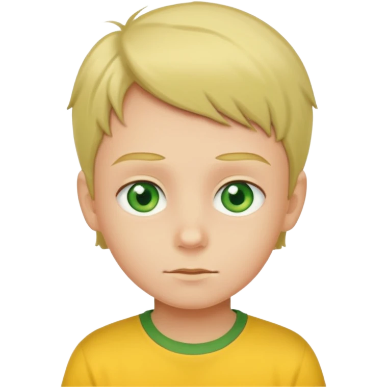 green eyed, yellow shirt kid emoji