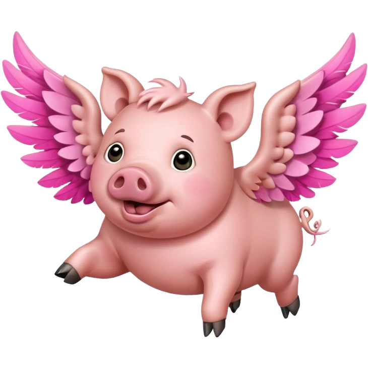Pig flying emoji