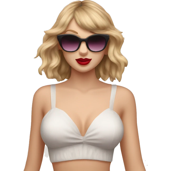 Taylor swift in lover outfit on the beach emoji