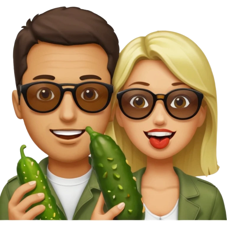 Férfi uborkáza a nőt  emoji