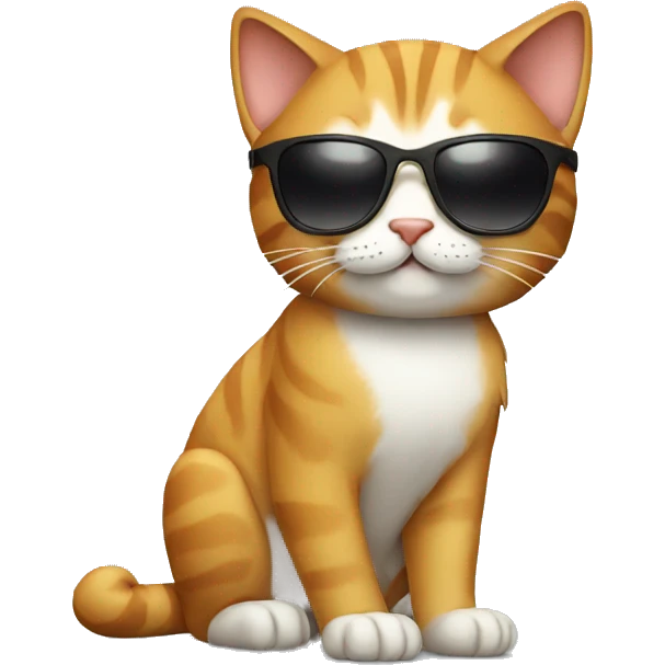 Cat with sunglasses emoji