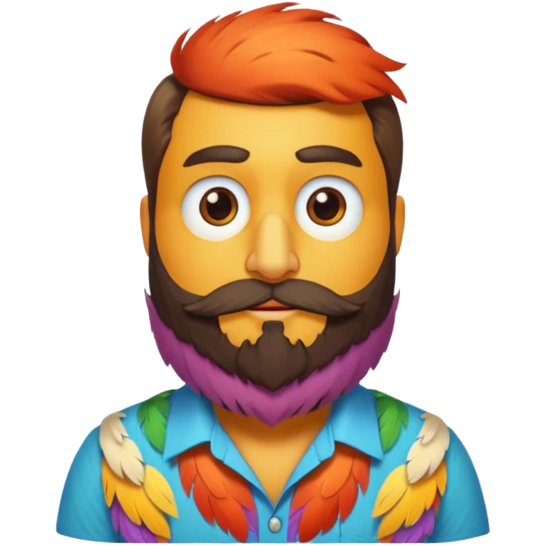 bearded bird with shirt emoji