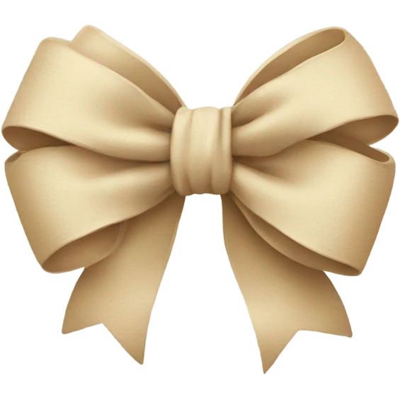 beige bow emoji