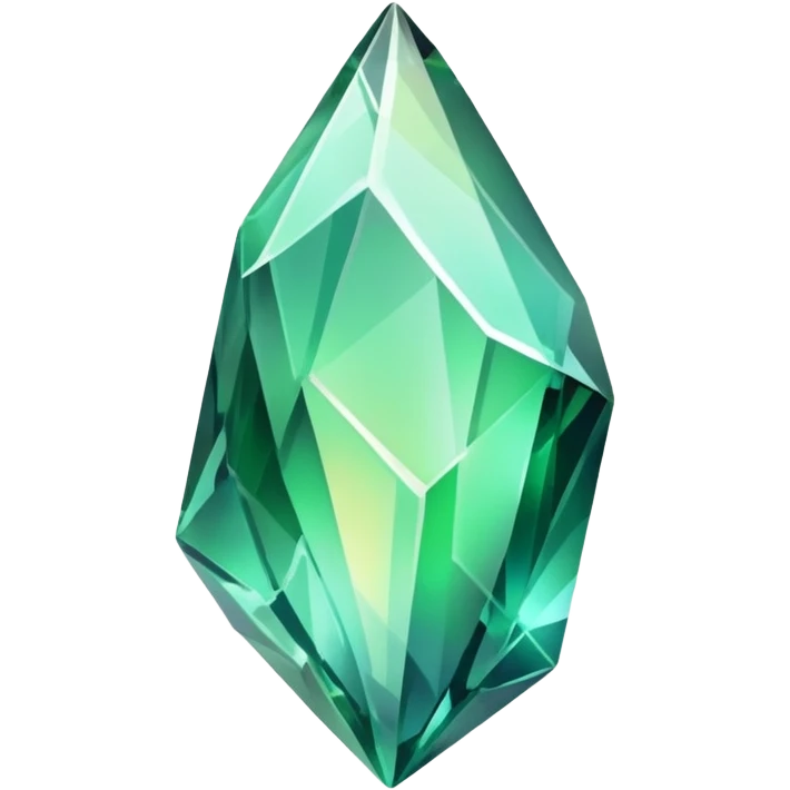 Green iridescent nebula crystal shard emoji
