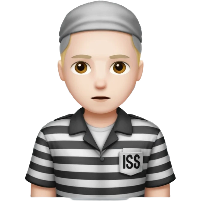 criminal in jail behind bars the bars should be in front of the person emoji