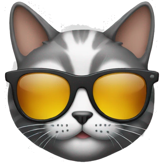 Cat with sunglasses emoji