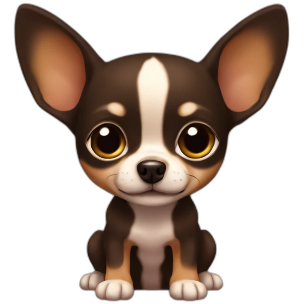 little dog pincher kinda chihuahua, with solid dark brown color emoji