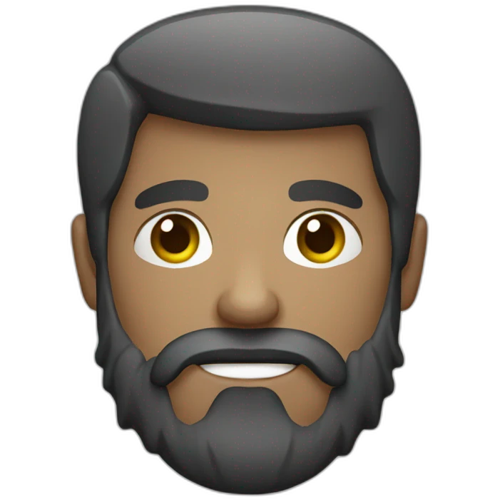 Bearded guy woth camera emoji