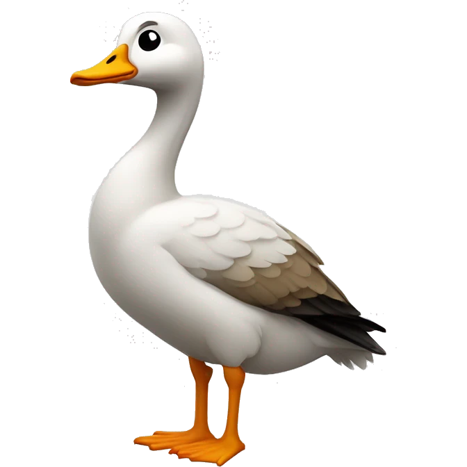 lazy goose who is coding The goose should look like a nerd emoji