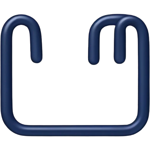 Navy blue one paper clip emoji