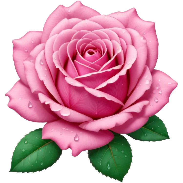 “A Polaroid-style photo of a pink rose  emoji