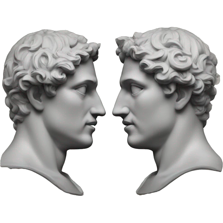 janus greek god two faces facing oposite emoji
