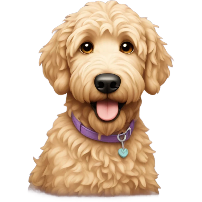 Golden doodle named mila emoji