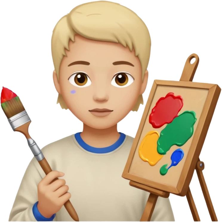 artiste peintre à emoji