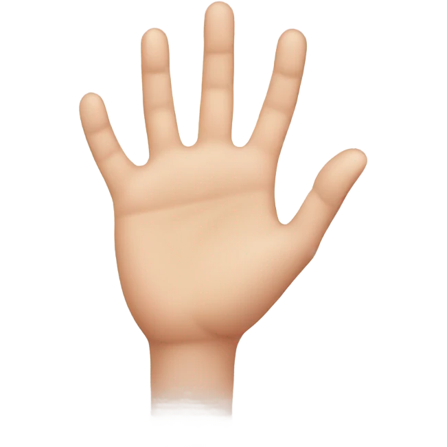 Beautiful Hand with soft brightness skin emoji