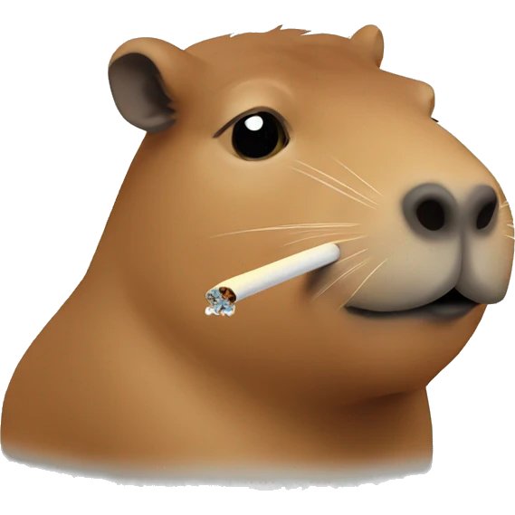 Capybara smoking emoji