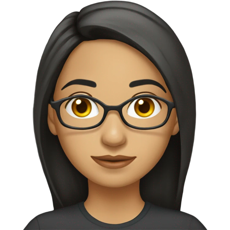 Profesora-joven-colombiana-cabello MORENO LARGO-bata emoji