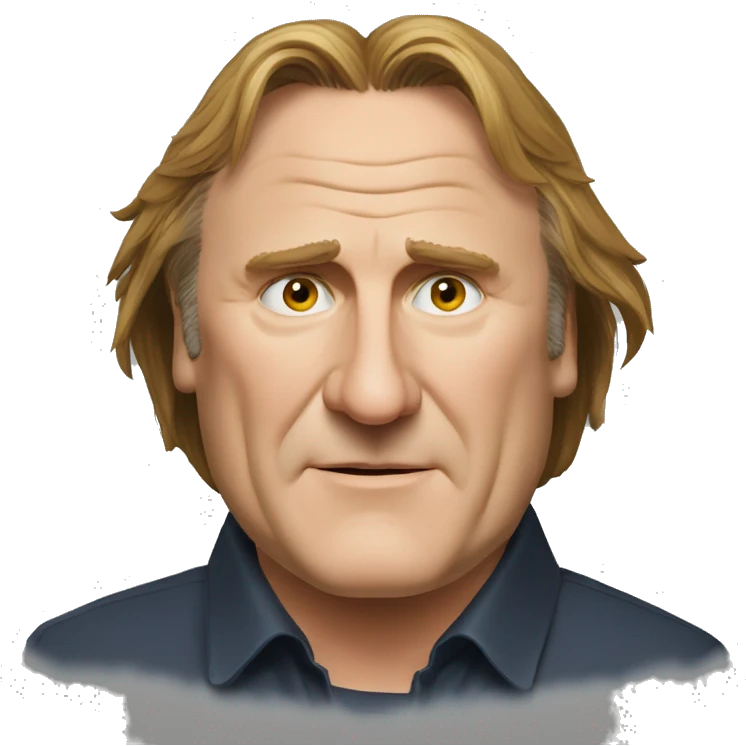 Gérard Depardieu qui sourit énormément  emoji