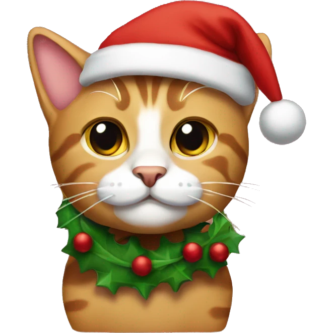Christmas cat emoji