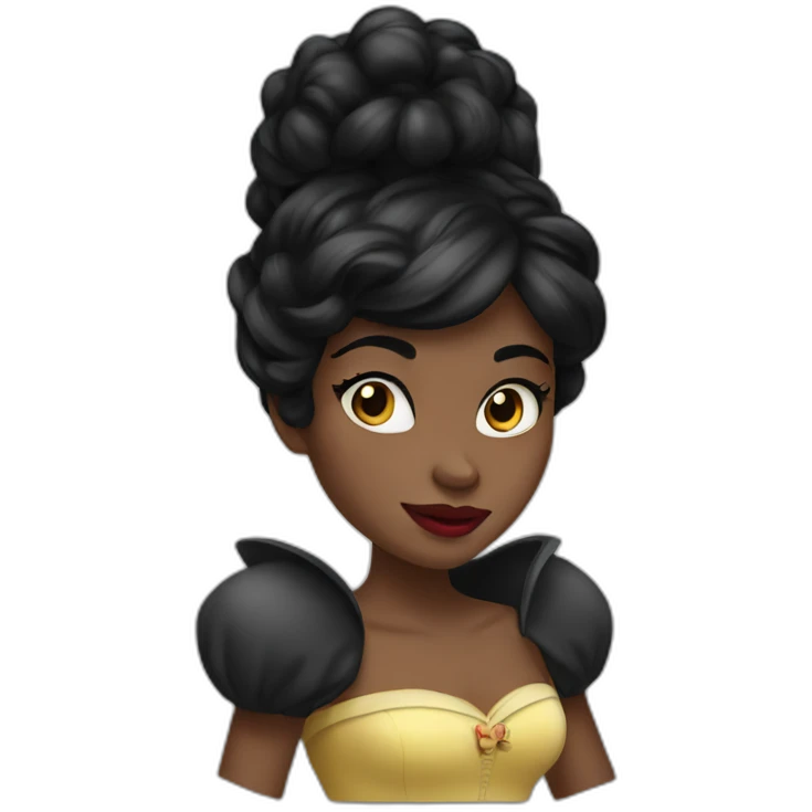Black snow white emoji