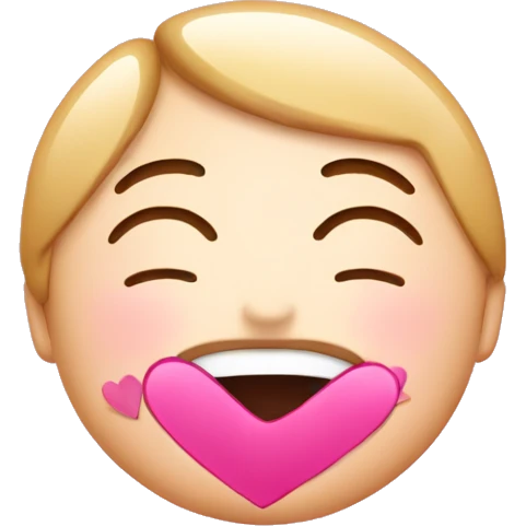 kissing face with pink hearts around it  emoji