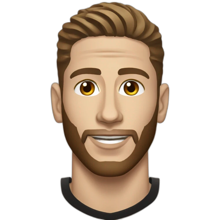 Sergio ramos portrait realistic football player emoji
