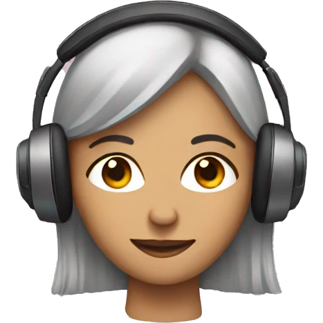 woman with headphones emoji