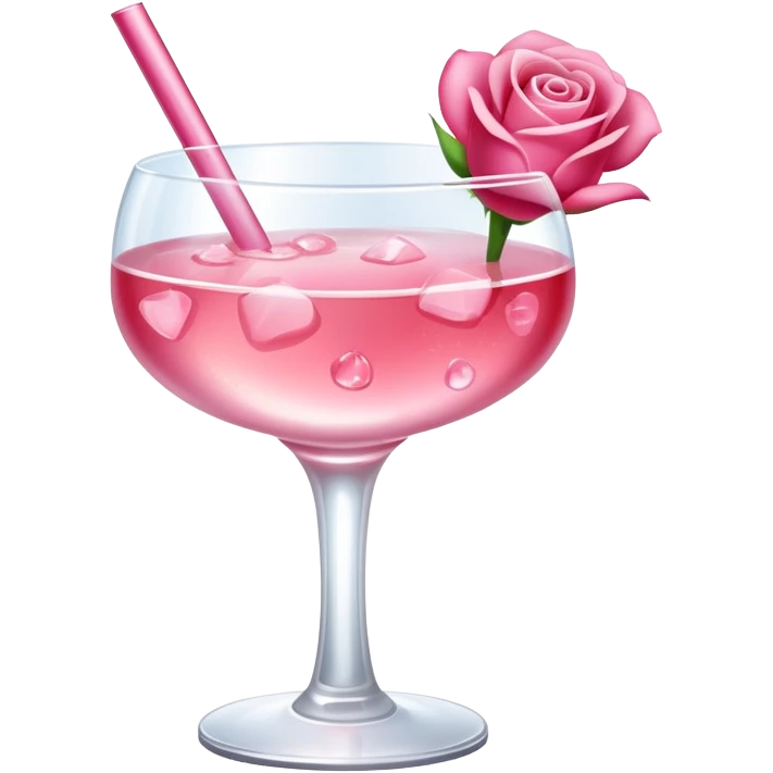 Rose mocktail emoji