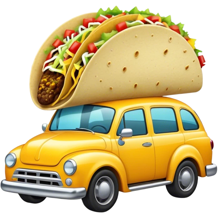 car eating tacos emoji