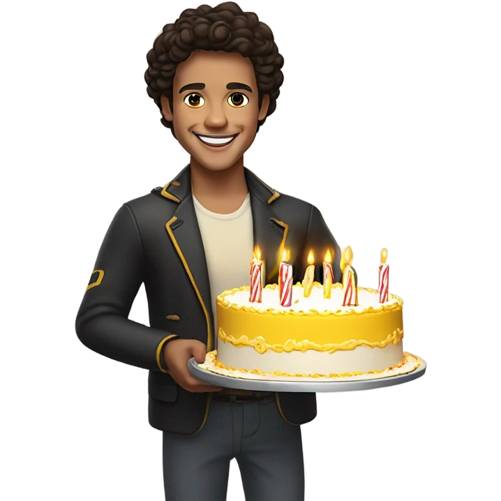 Happy birthday lando noris Holds the cake emoji