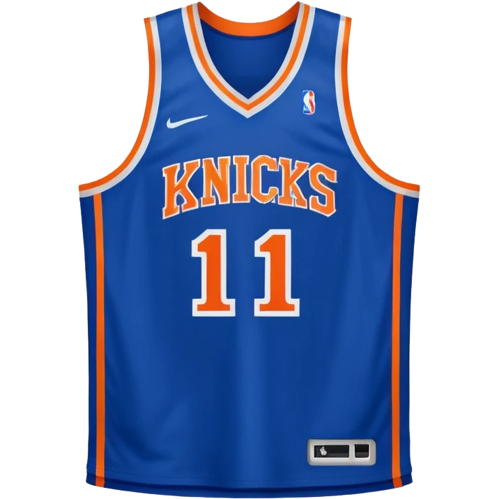 new york knicks basketball jersey featuring the number 11 emoji