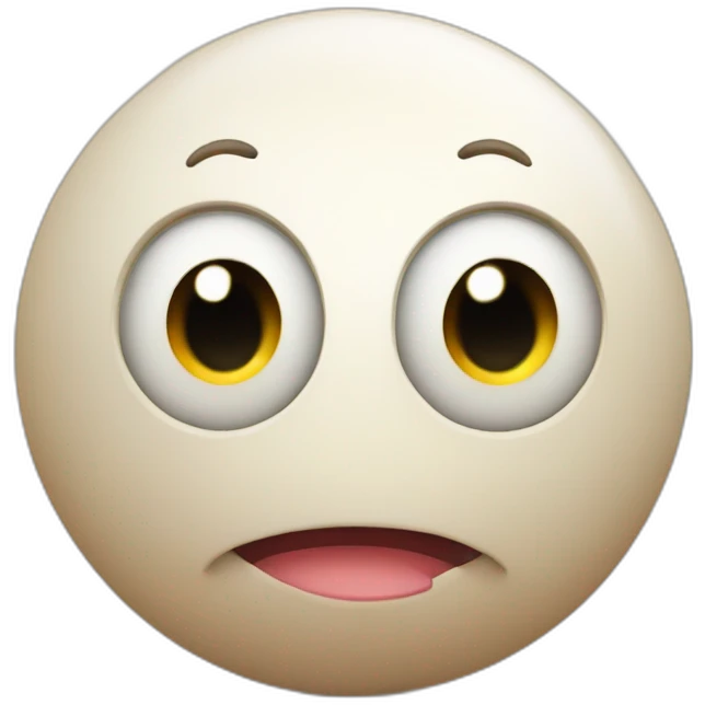 3d sphere with a cartoon candle texture with big kind eyes emoji