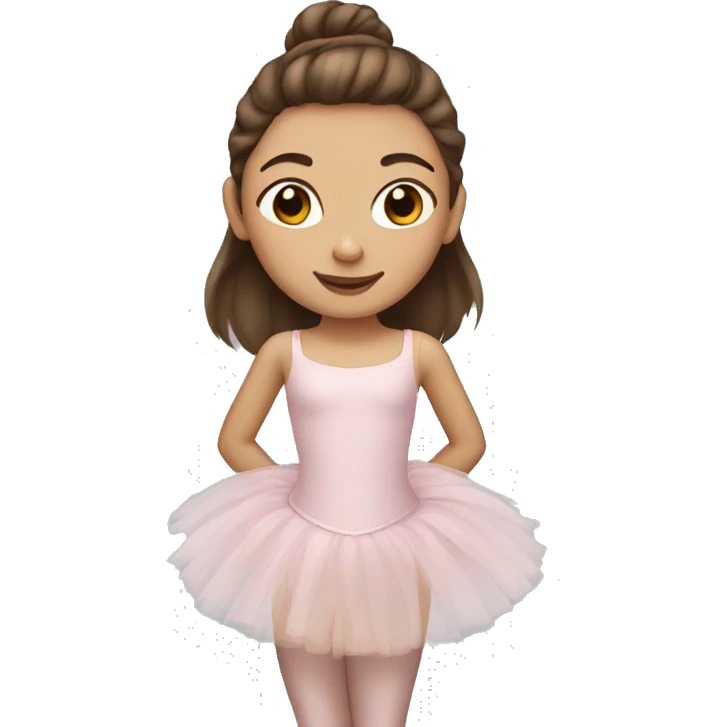 Ballet girl brown hair emoji